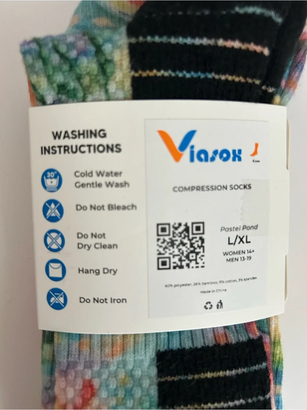 Viasox Pastel Pond Compression Socks